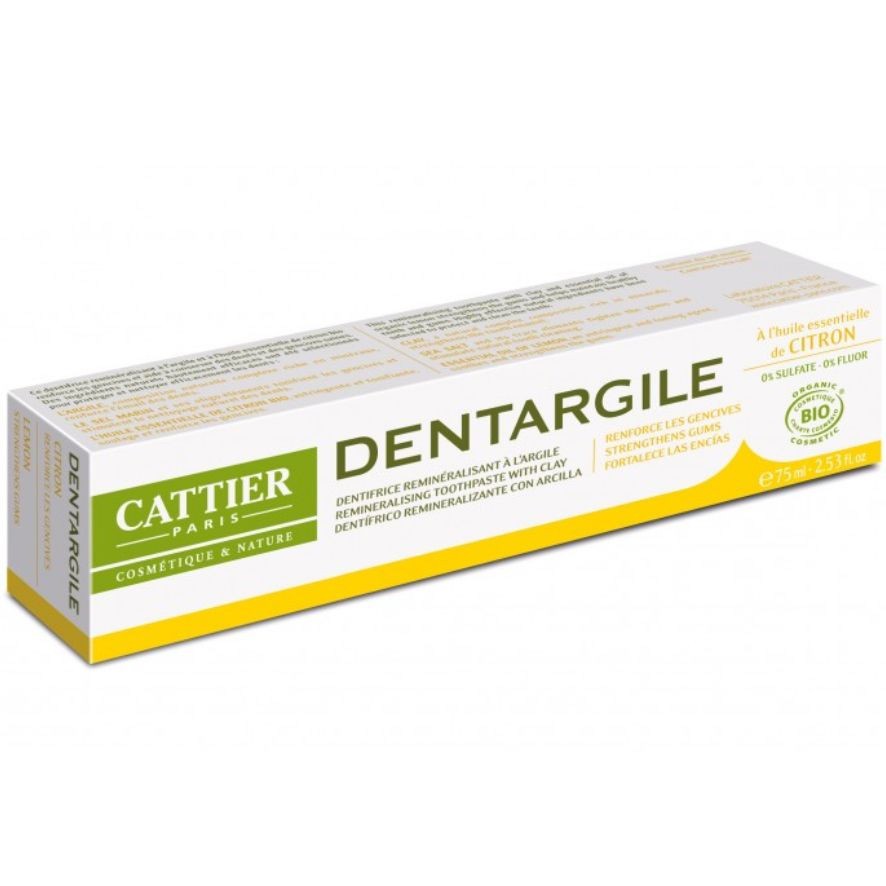 b40068_l Pasta de Dientes Arcilla Limon - 75ml / Cattier - Imagen 1