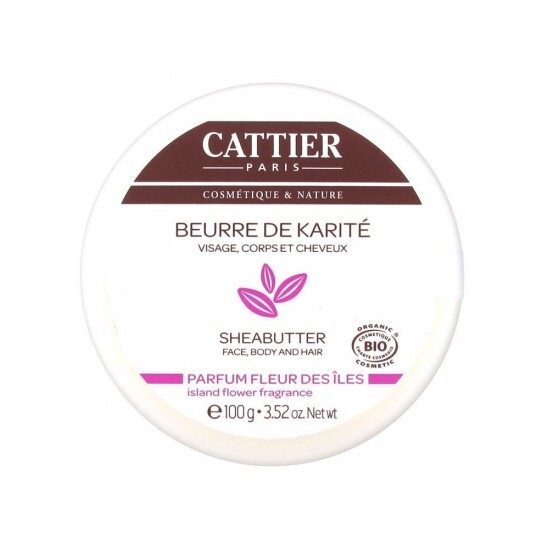 cattier-beurre-de-karite-parfum-fleur-des-iles-100-g Manteca de Karite con Perfume - 100g / Cattier - Imagen 1