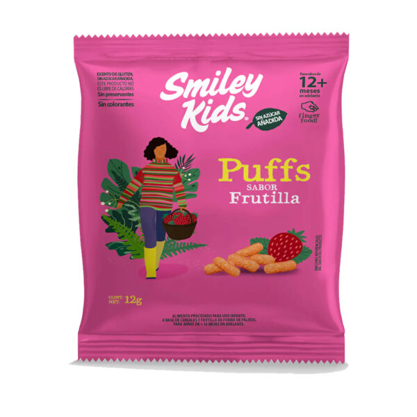 Puffs Frutilla - 12g / Smiley Kids