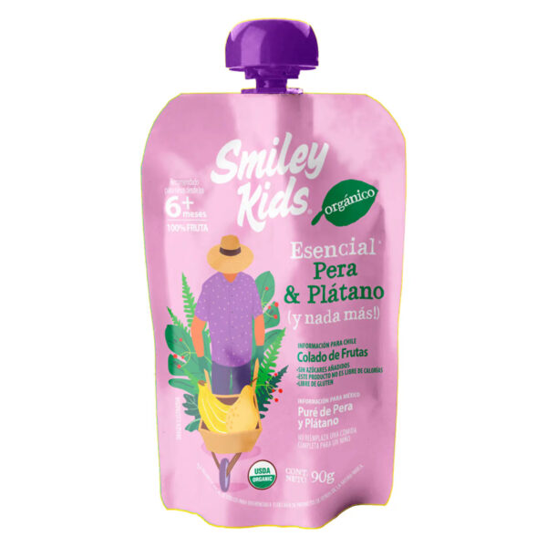 Pure de Pera Platano - 90g / Smiley Kids
