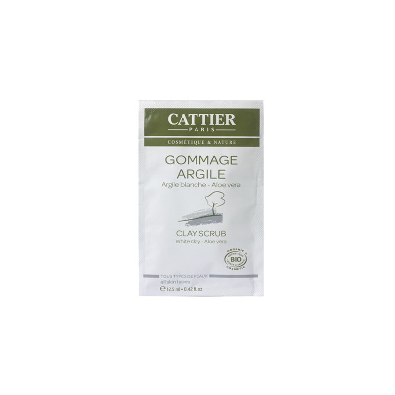 gommage-unidose-argile-blanche-aloe-vera-cattier Exfoliante Arcilla Blanca y Aloe Vera - 12,5ml / Cattier - Imagen 1