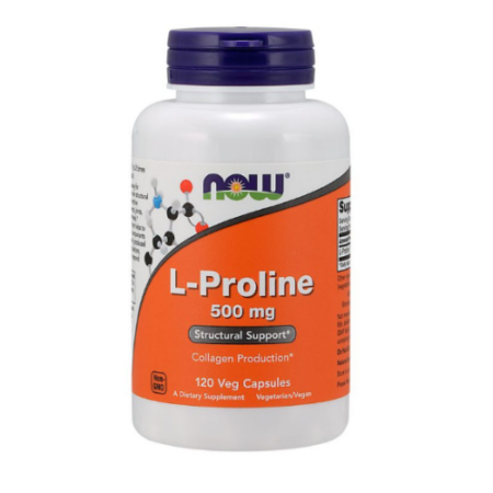 L-Proline 500mg - 120 capsulas / Now - SUPERMERCADO ORGANICO