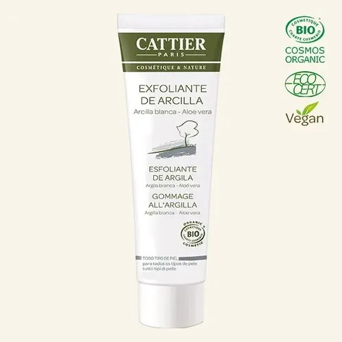 D_Q_NP_809411-MLU73076083528_112023-O Exfoliante de Arcilla Blanca Aloe Vera - 100ml / Cattier - Imagen 1