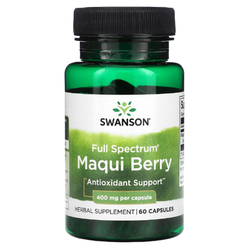 b2309256-020d-4f6b-a113-cc4b0040fd74.png Maqui Berry 400mg - 60 caps / Swanson - Imagen 1