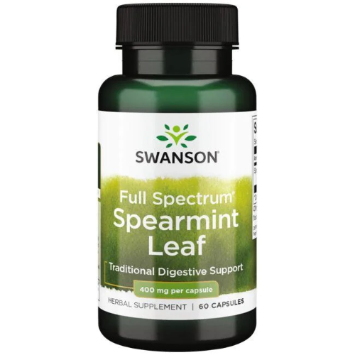 8758a046-8fa3-4a00-a237-1ac47511ebb4.png Full Spectrum Spearmint Leaf 400mg - 60 caps / Swanson - Imagen 1
