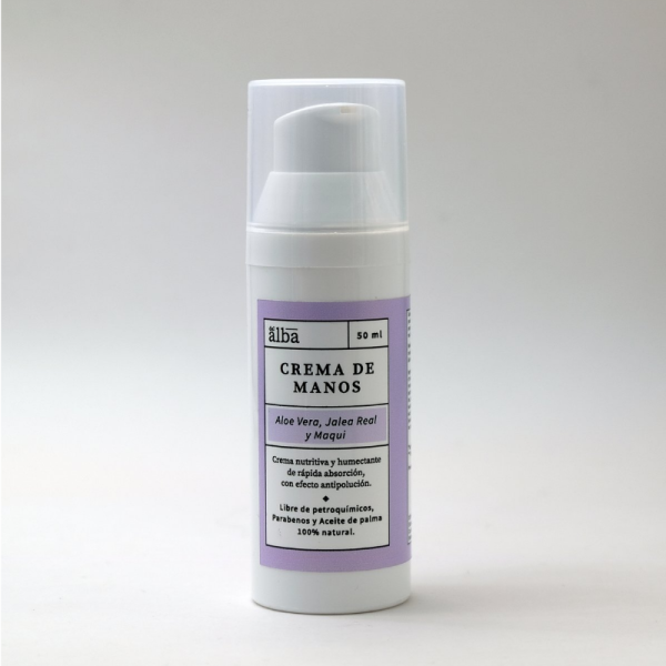 Crema de Manos Aloe Vera Jalea Real Maqui - 50ml / Del Alba